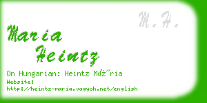 maria heintz business card